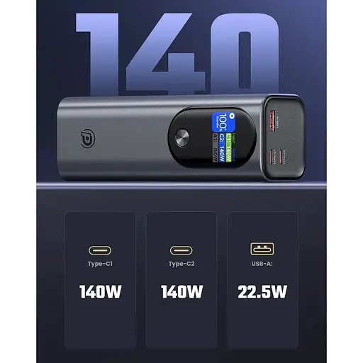 Портативний акумулятор POWERADD Pro 140W Power Bank 27000mAh - фото 2