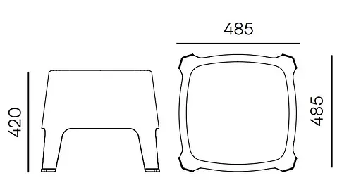 Столик-табурет приставний Prosperplast Milane сіро-бежевий - фото 3