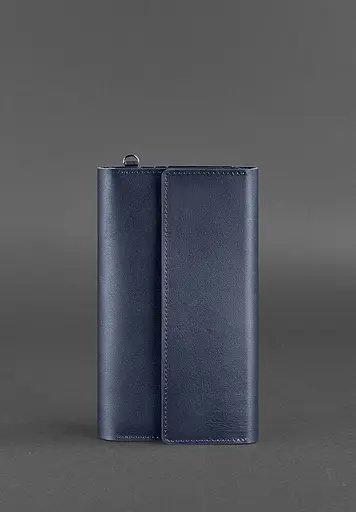 Кожаный клатч-органайзер (тревел-кейс) 5.1 темно-синий - фото 2