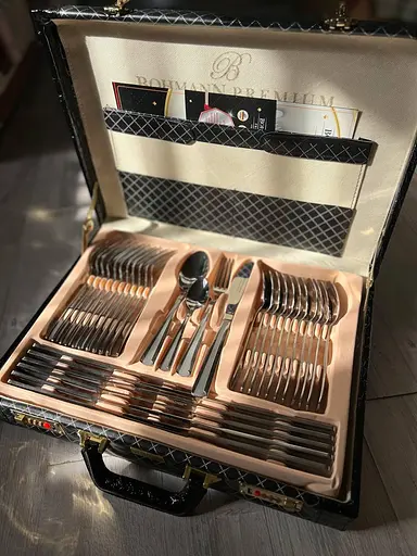 Набор столовых приборов Bohmann BP-B72-SM на 12 персон 72 предмета Серебристый - фото 7