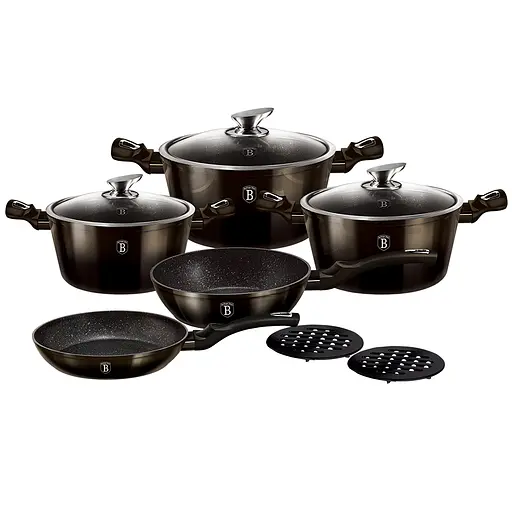 Набор посуды Berlinger Haus Shiny Black 7 предметов (BH 6615)