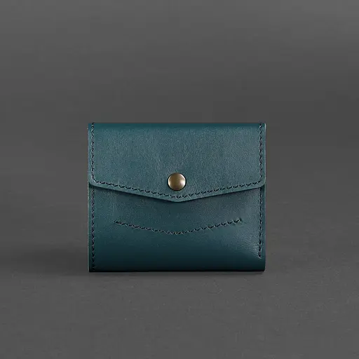 Кожаный женский кошелек 2.1 зеленый - фото 6