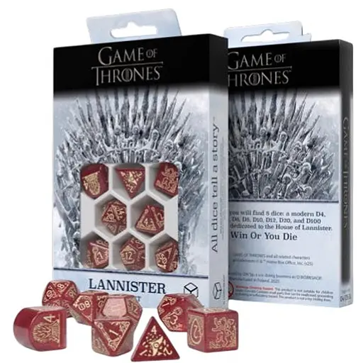 Набор кубиков Game of Thrones. Lannister Dice Set , 7 шт. (GOT/00190166/2025/2/A) - фото 1