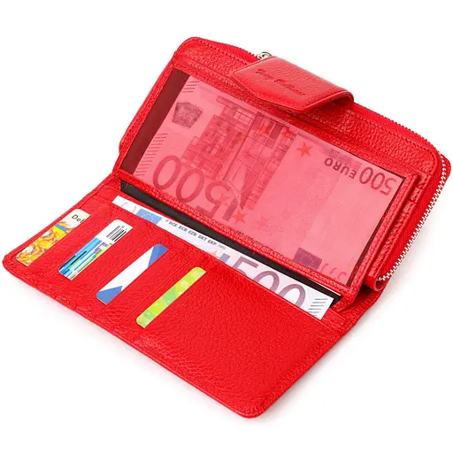 Кожаный женский кошелек Tony Bellucci 9.5х19х2 см acs0026969 - фото 4