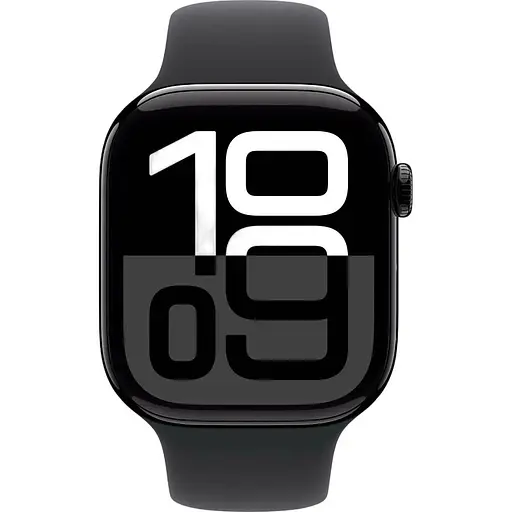 Смарт-часы Apple Watch Series 10 GPS 46mm Jet Black Aluminum Case with Black Sport Band M/L MWWQ3 - фото 1