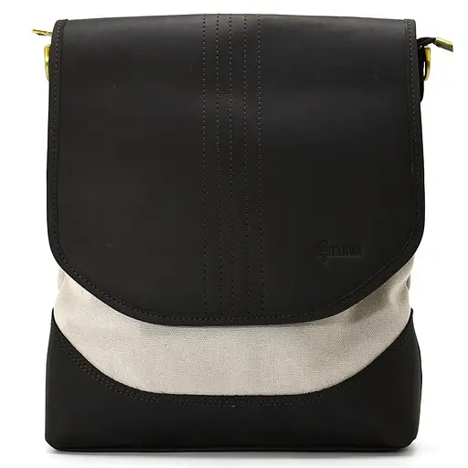 Чоловіча шкіряна сумка через плече TARWA 34х28х6 см sum0025872 - фото 4