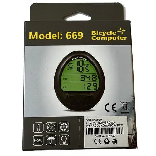 Велокомпьютер Bicycle Computer NO: 669/999 Waterproof + подсветка экрана (19 функций) - фото 8