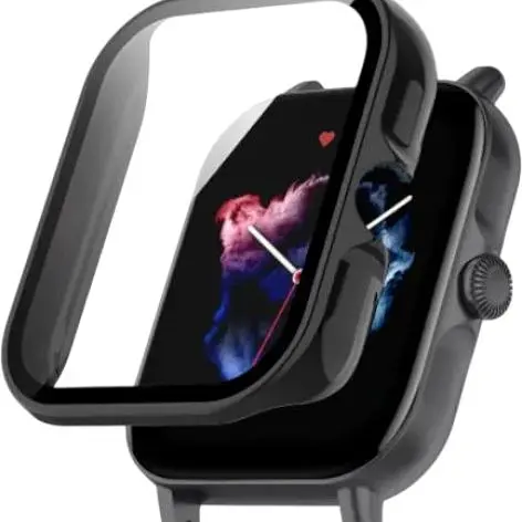 Чехол-накладка DK Пластик Gloss Glass Full Cover для Xiaomi Amazfit GTS 3 (black)