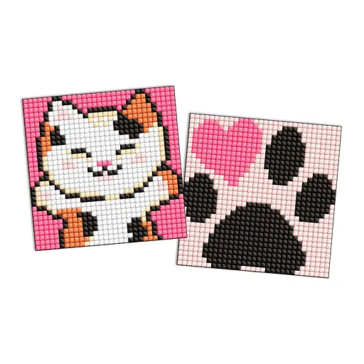 Алмазна мозаїка "Пухнасті обійми" Ідейка AMG1048, 9x9 см - фото 1