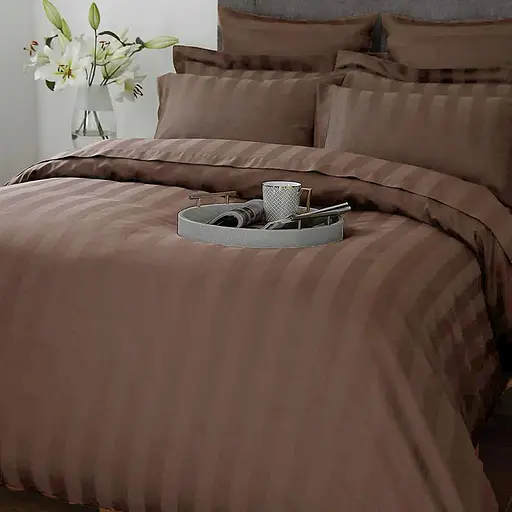 Полуторний комплект постільної білизни Коричневий 355326 - фото 3