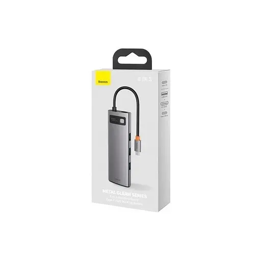 Usb-хаб (адаптер) Baseus Metal Gleam Series 8-in-1 Type-C to HDMI+Usb WKWG050013 - фото 4