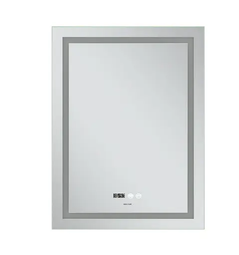 Дзеркало Mixxus Premium FLASH MR21-70x90 (LED Touch, Anti-fog, годинник) (MP6618) - фото 3
