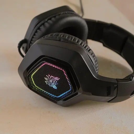 Наушники Onikuma для ПК игровая гарнитура K10 Gaming с подсветкой черная - фото 6