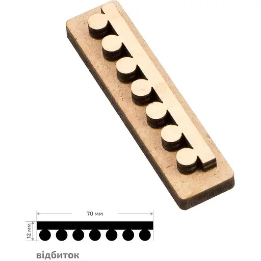 Штамп для вибійки Rosa Talent №8 Геометрія 7x1.2см - фото 1