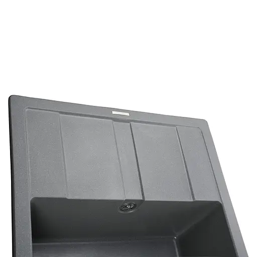 Кухонна мийка гранітна Globus Lux One сірий металік 650x500мм-А0003, Сірий - фото 3