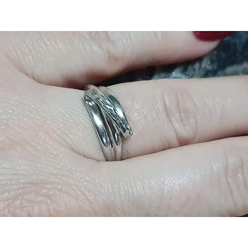 Срібне кільце Tango з алмазною гранню. Артикул 310175С 17,5 - фото 2