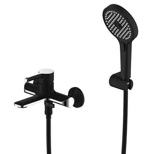 Смеситель для ванны Gappo G3203-6 черный/хром Черный матовый - фото 1