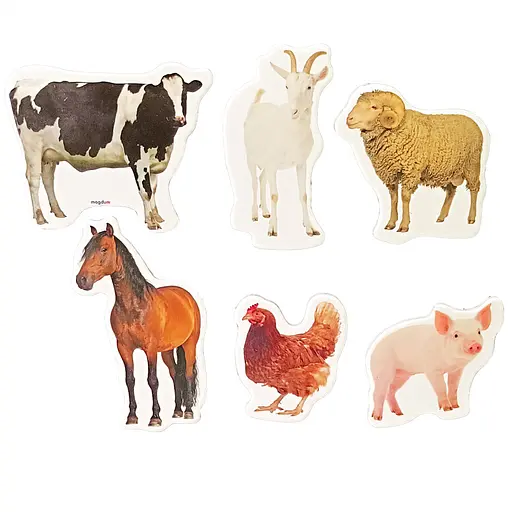 Детский набор магнитов "Животные Ферма" ML4032-24 в наборе 6 магнитов