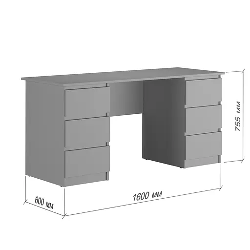 Письменный стол MebelStar Нео СК-6 160x60x75,5 см Дуб ристрето (MBS-1223) - фото 2