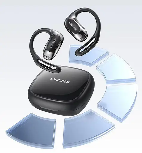 Спортивні кісткові Bluetooth 5.4 навушники Langsdom TE-10 Pro з шумозаглушенням і кістковою провідністю - фото 2