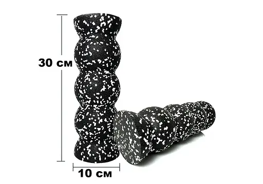 Масажний ролик EasyFit SS 30х10 см чорний (EF-3707-Bk) - фото 3