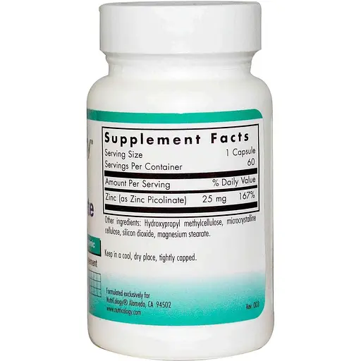 Цинк Піколінат Nutricology Zinc Picolinate 60 капсул (ARG-50300) - фото 2