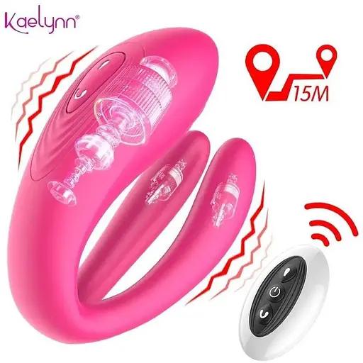 Кролик масажер точки G рожевий фіолетовий - фото 2