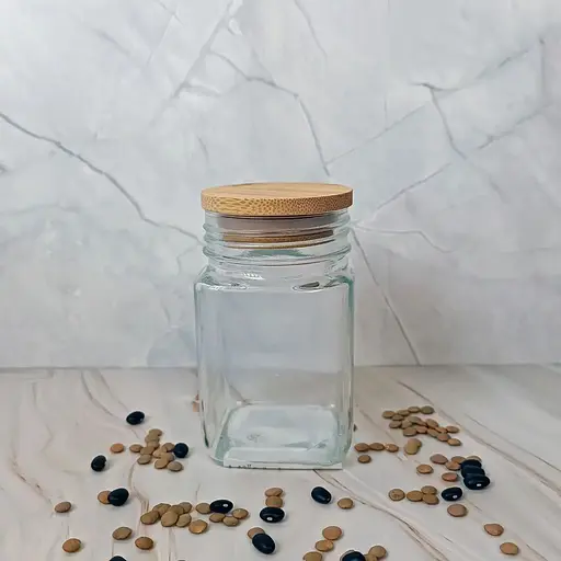 Емкость стеклянная для специй Vittora с деревянной крышкой 220 мл VT-9022 (142652) - фото 2