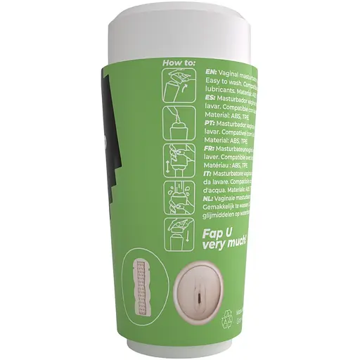 Інтимний мастурбатор Crushious Fappuccino Creamy Puss портативний 16 х 7 см - фото 4