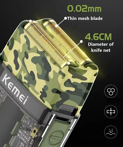 Шейвер Kemei KM-TX7 электробритва (сухое и влажное бритье) - фото 10