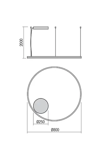 Подвесной светильник Redo ORBIT SU LED 55W 3000K D800 SAND WHITE (4.1.2) 01-1712 - фото 2