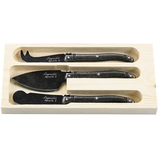 Набір із 3 ножів для сиру Style de Vie Premium Line (KaasBlackStone3Del)