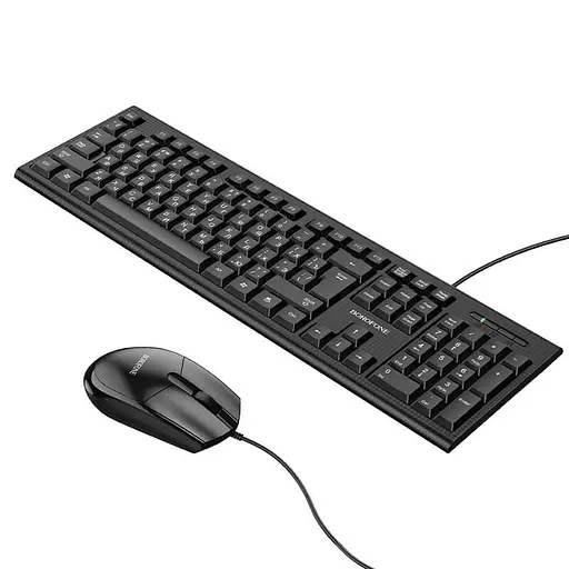 Набір office Combo BOROFONE Business keyboard and mouse set BG6 (Keyboard RU/ENG розкладка/Mouse) - фото 1