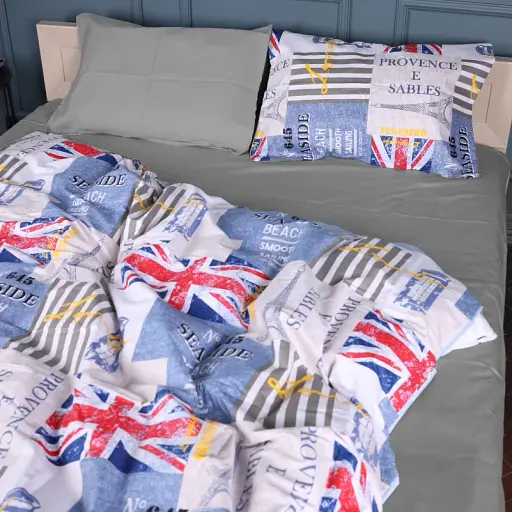 Простирадло MirSon Сатин 22-1382 English Style 200x220 см (2200010471809) - фото 2