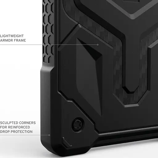 Оригінальний протиударний чохол UAG Monarch для Samsung Galaxy S24 Ultra (6.8") Carbon Fiber 214415114242 - фото 9