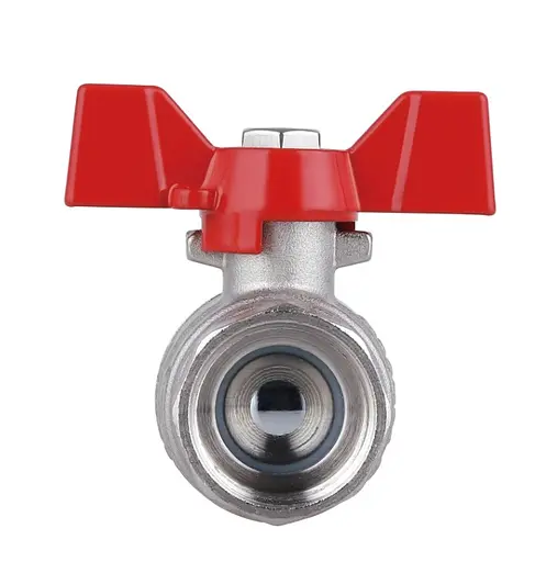 Кран шаровой Thermo Alliance Forte 3/4" ВВ прямой, PN40, с накидной гайкой, бабочка SF260W20 - фото 2