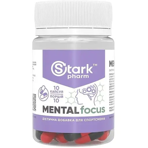 Комплекс для улучшения концентрации внимания и памяти Stark Pharm Stark Mental Focus 10 caps (1086-100-86-4574728-20)
