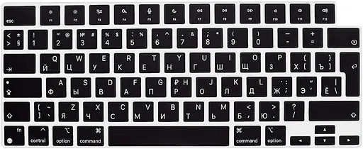 Накладка на клавіатуру DK для Apple MacBook Air 15" Retina 2023 - 2025 UK силікон чорний (013303) - фото 2