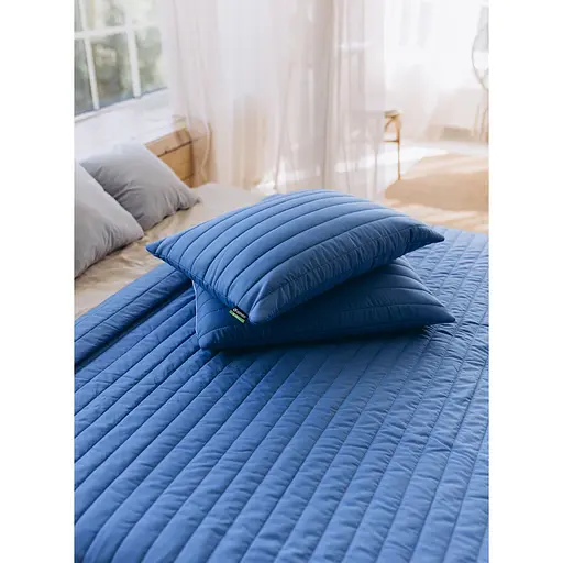 Набір Sonex Nassau: покривало двостороннє 240х220 см + наволочка 70х50 см 2 шт. синій (SO102519) - фото 3