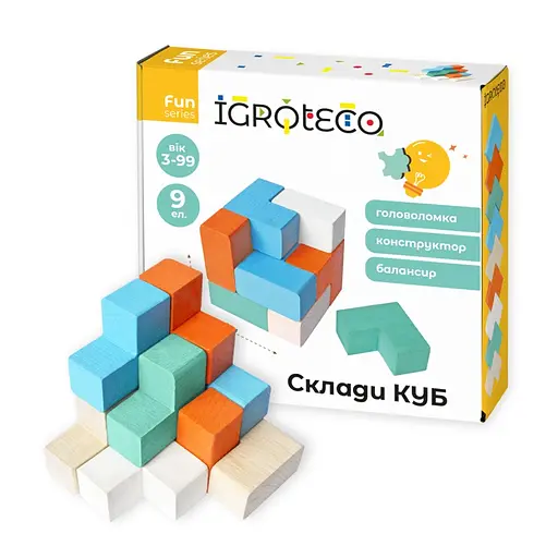 Конструктор-балансир-головоломка Склади куб, 900170