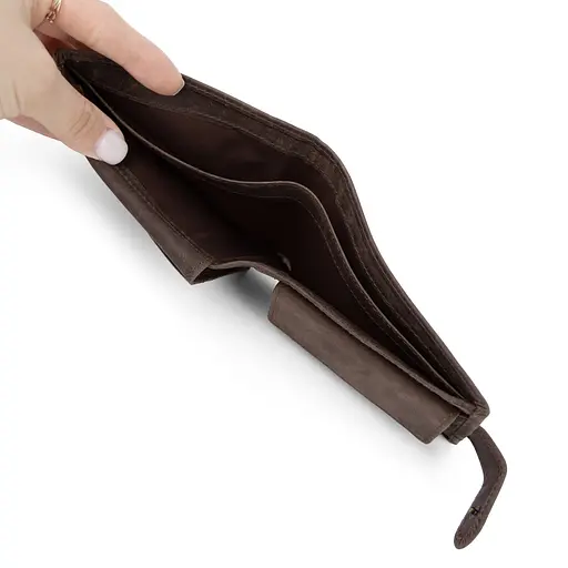 Гаманець чоловічий шкіряний Nordee HJORT 8806A темно-коричневий - фото 6