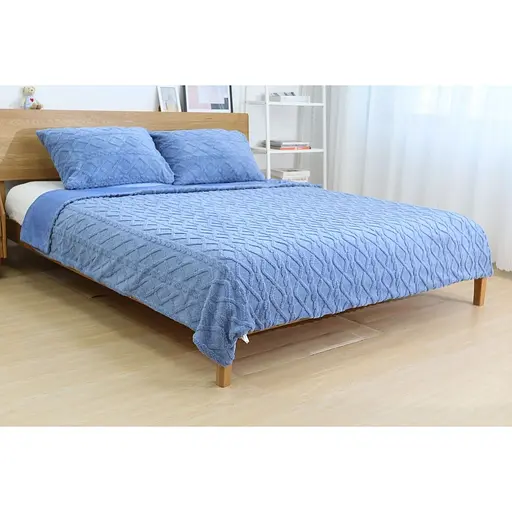 Набір текстилю Soho Romance Blue ковдра 200х220 см + 2 наволочки 50х70 см (Set carpet+ pillow Blue) - фото 2
