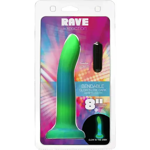 Фалоімітатор Addiction Rave 8, що світиться в темряві - фото 8