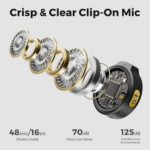 Бездротовий мікрофон Lavalier для iPhone/Android з Lightning/USB-C Plug-Play, шумозаглушення - фото 7