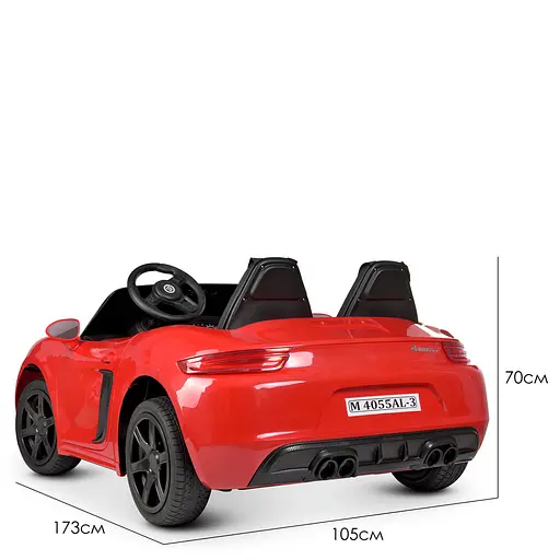 Електромобіль дитячий Bambi Racer M 4055AL-3 24V шкіряне сидіння гумові колеса до 100 кг - фото 7