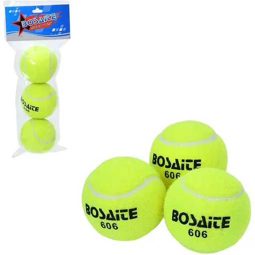 Тенісні м’ячі, 3 шт., 6 см, 11x25x6 см