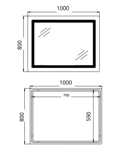 Дзеркало Qtap Cardinal (CA2) прямокутне з LED-підсвічуванням Touch QT0478C1008048455 - фото 10