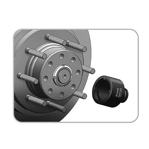 Набор головок для стопорных гаек с внутренними зубцами (KM4-KM12) 9 шт. Toptul hoz0014543 - фото 3