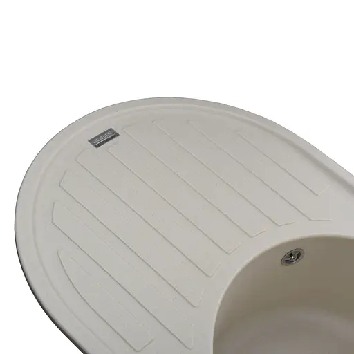 Кухонна мийка гранітна Globus Lux Ohara слонова кiстка 770x500мм-А0005 - фото 3