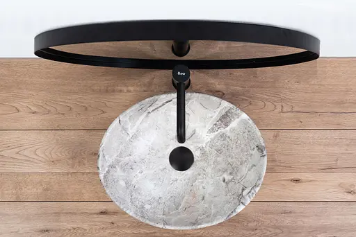 Умивальник Rea Sofia stone накладний сірий REA-U9908, Сірий - фото 3